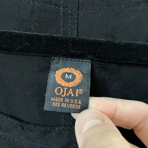 Vintage Ojai Floral Satin Black Sleeveless Maxi Dress Made USA Medium Goth Fairy - Picture 3 of 5